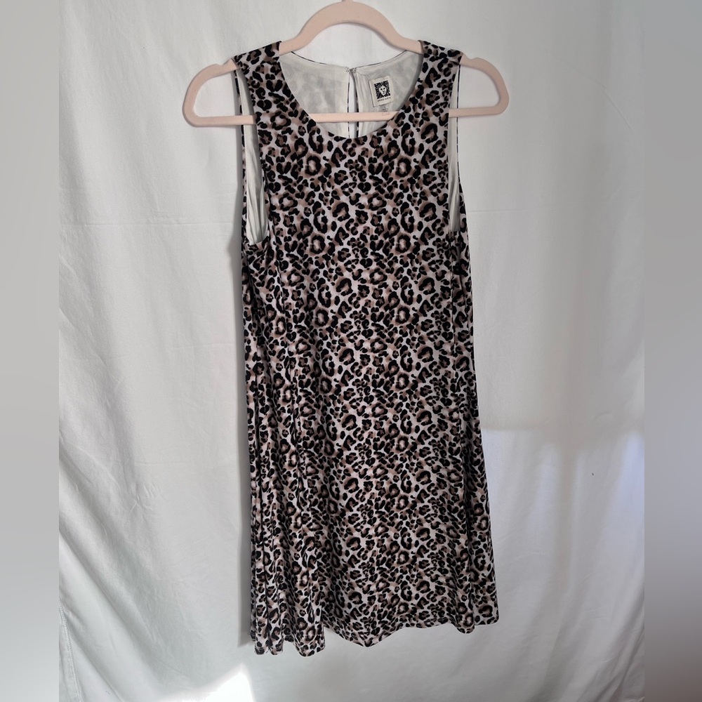 Anne Klein Leopard Print Sleeveless Dress Size 6
